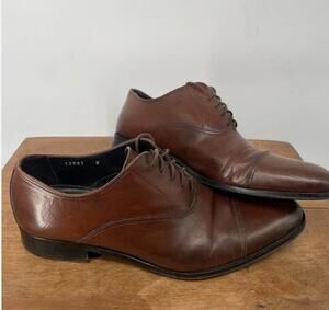 To Boot New York Adam Derrick Brown Leather Cap Toe Oxford Dress Shoes 8